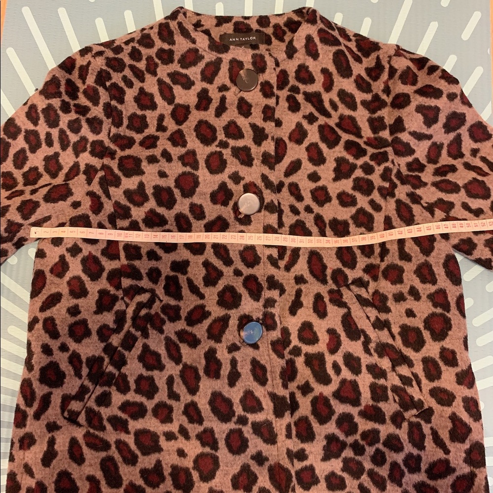 Ann Taylor leopard pattern brown jacket - Picture 5 of 7